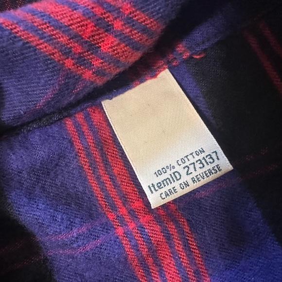 LL Bean Women's Scotch Plaid Flannel Shirt, Tunic Relaxed Fit Size M #1879 - Picture 3 of 5